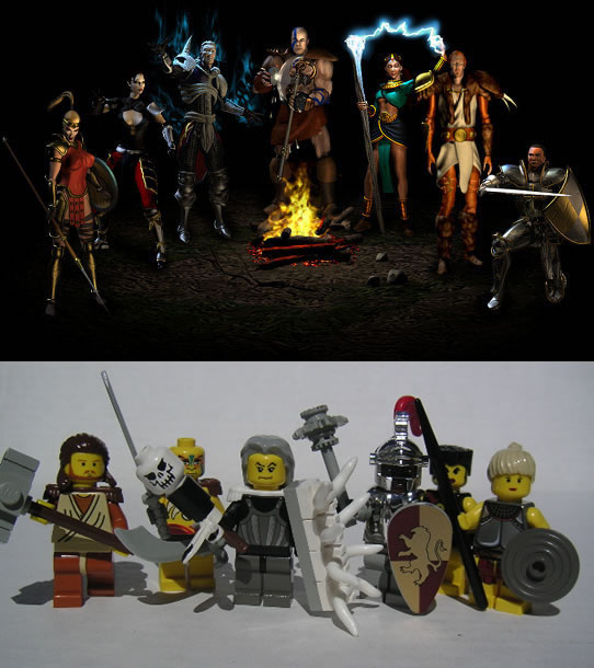 Personagens de Diablo II em Lego
