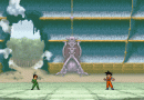 Yusuke vs Goku em animação pixel art