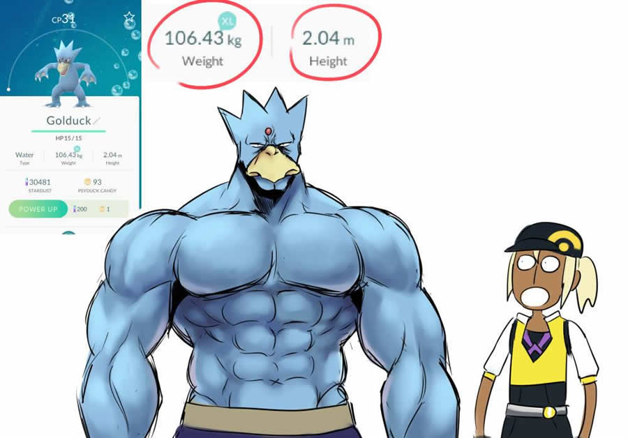 Você já reparou no peso e altura de alguns Pokémons?